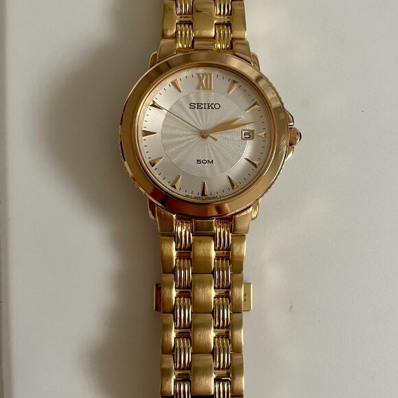 Seiko Men's Gold Le Grand Sport Watch - Picture 1 of 5